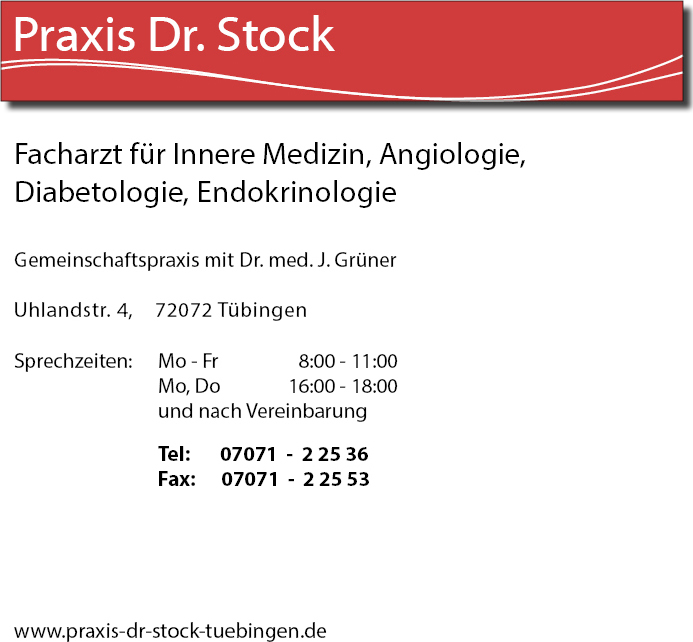 Praxis Dr Stock Tel 07071 22 53 6